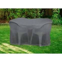 Die moderne Hausfrau Abdeckhaube für Tisch und Stühle grau