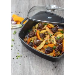 Die moderne Hausfrau Alucast Servierpfanne mit Deckel 