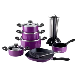 Die moderne Hausfrau Aluguss-Topfset, 17-teilig lila