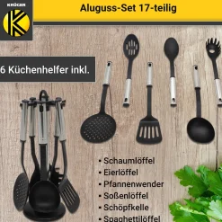 Die moderne Hausfrau Aluguss-Topfset, 17-teilig mint