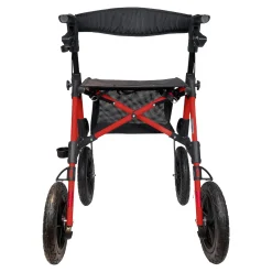 Die moderne Hausfrau Aluminium Outdoor-Rollator mit Luftbereifung - AT51031 rot