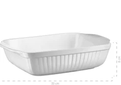 Die moderne Hausfrau Auflaufform-Set, Keramik KITCHEN TIME Weiß