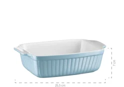 Die moderne Hausfrau Auflaufform-Set, Keramik KITCHEN TIME Blau