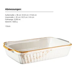 Die moderne Hausfrau Auflaufform-Set, Porzellan Pintar