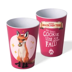 Die moderne Hausfrau AWAVE Die Schule der Magischen Tiere Trinkbecher 250 ml rPET Set 4-teilig, mit Eichstrich