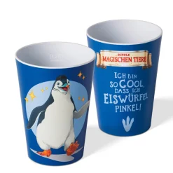 Die moderne Hausfrau AWAVE Die Schule der Magischen Tiere Trinkbecher 250 ml rPET Set 4-teilig, mit Eichstrich