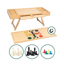 Die moderne Hausfrau Bambus Spiel- und Puzzletisch "Magnet 4 in 1"