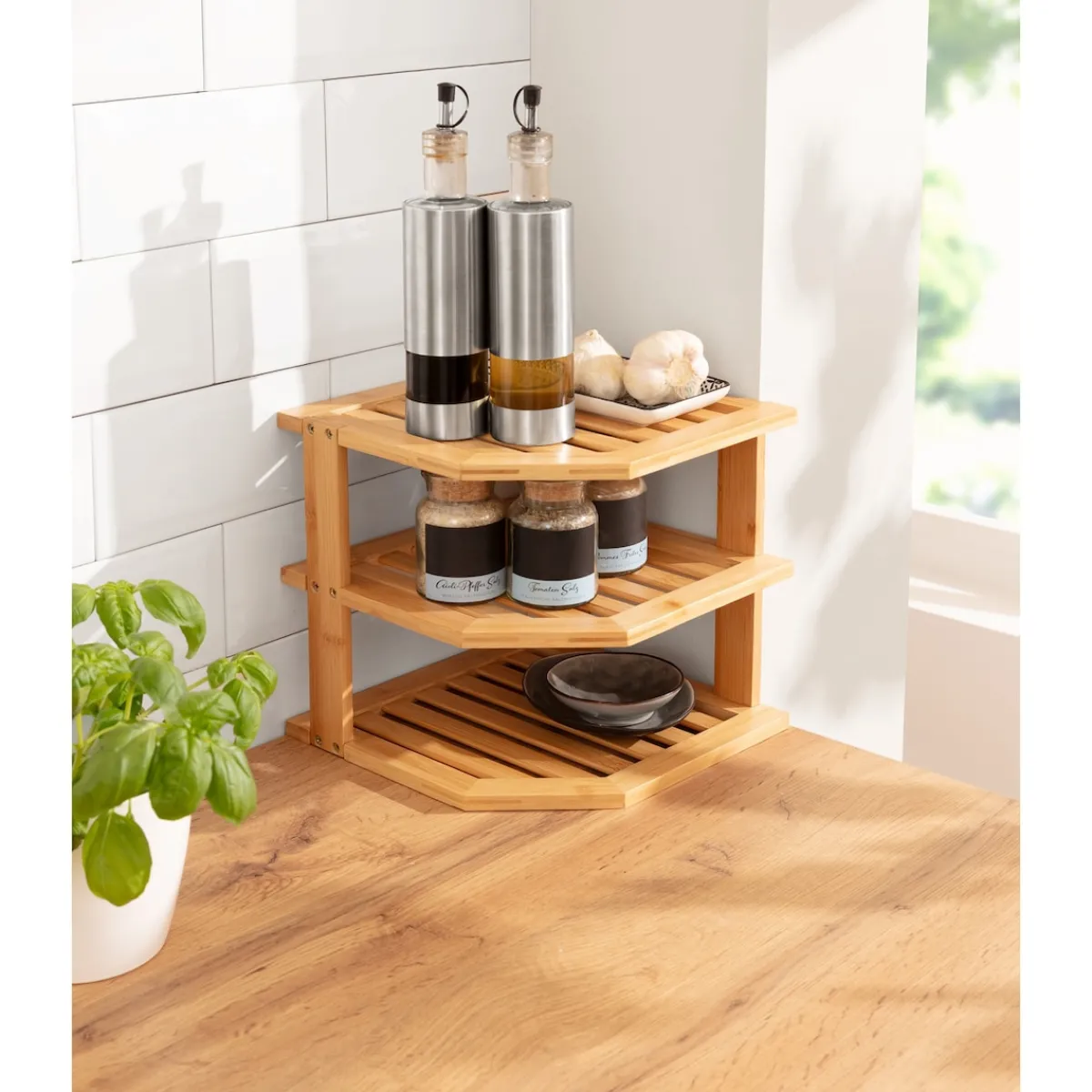 Die moderne Hausfrau Bambus-Eckregal