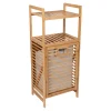 Die moderne Hausfrau Bambus-Regal mit Wäschesammler