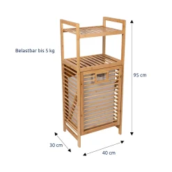 Die moderne Hausfrau Bambus-Regal mit Wäschesammler