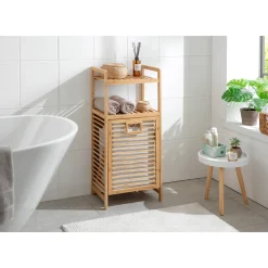 Die moderne Hausfrau Bambus-Regal mit Wäschesammler