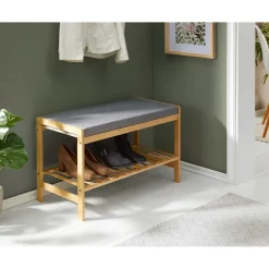 Die moderne Hausfrau Bambus-Schuhbank