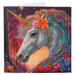 Die moderne Hausfrau Bastel-Set, Crystal Art Einhorn