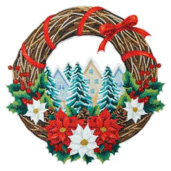 Die moderne Hausfrau Bastel-Set, Crystal Art „Weihnachtskranz“