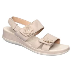 Damen Die moderne Hausfrau Bequem-Klettsandale „Daniela“ beige