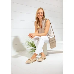 Damen Die moderne Hausfrau Bequem-Slipper „Diana“ beige