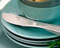 Die moderne Hausfrau Besteck-Set, Edelstahl Serie 200 6x Menülöffel, 6x Menügabel, 6x Menümesser, 6x Kaffeelöffel, 6x Kuchengabel