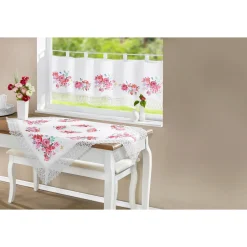 Die moderne Hausfrau Bistrogardine „Blüte“