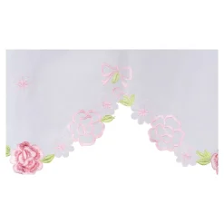 Die moderne Hausfrau Bistrogardine mit Stickerei „Rose“