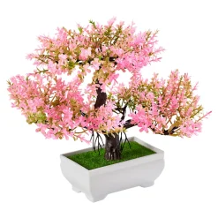 Die moderne Hausfrau Blühender Bonsai rosa