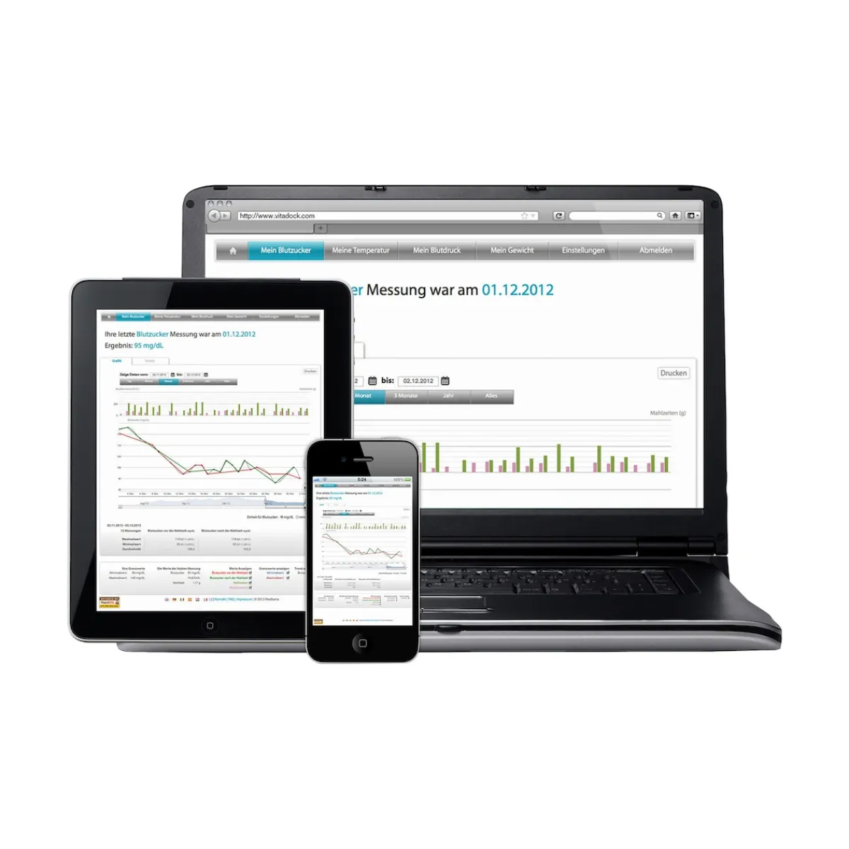 Die moderne Hausfrau Blutzuckermessgerät - Starterset "MediTouch 2"