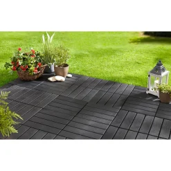 Die moderne Hausfrau Bodenplatten "schwarz", 4 Stück = 0,36 m²