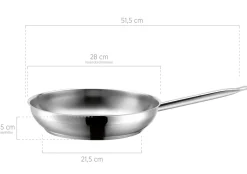 Die moderne Hausfrau Bratpfanne Edelstahl PROFESSIONAL I 28 cm