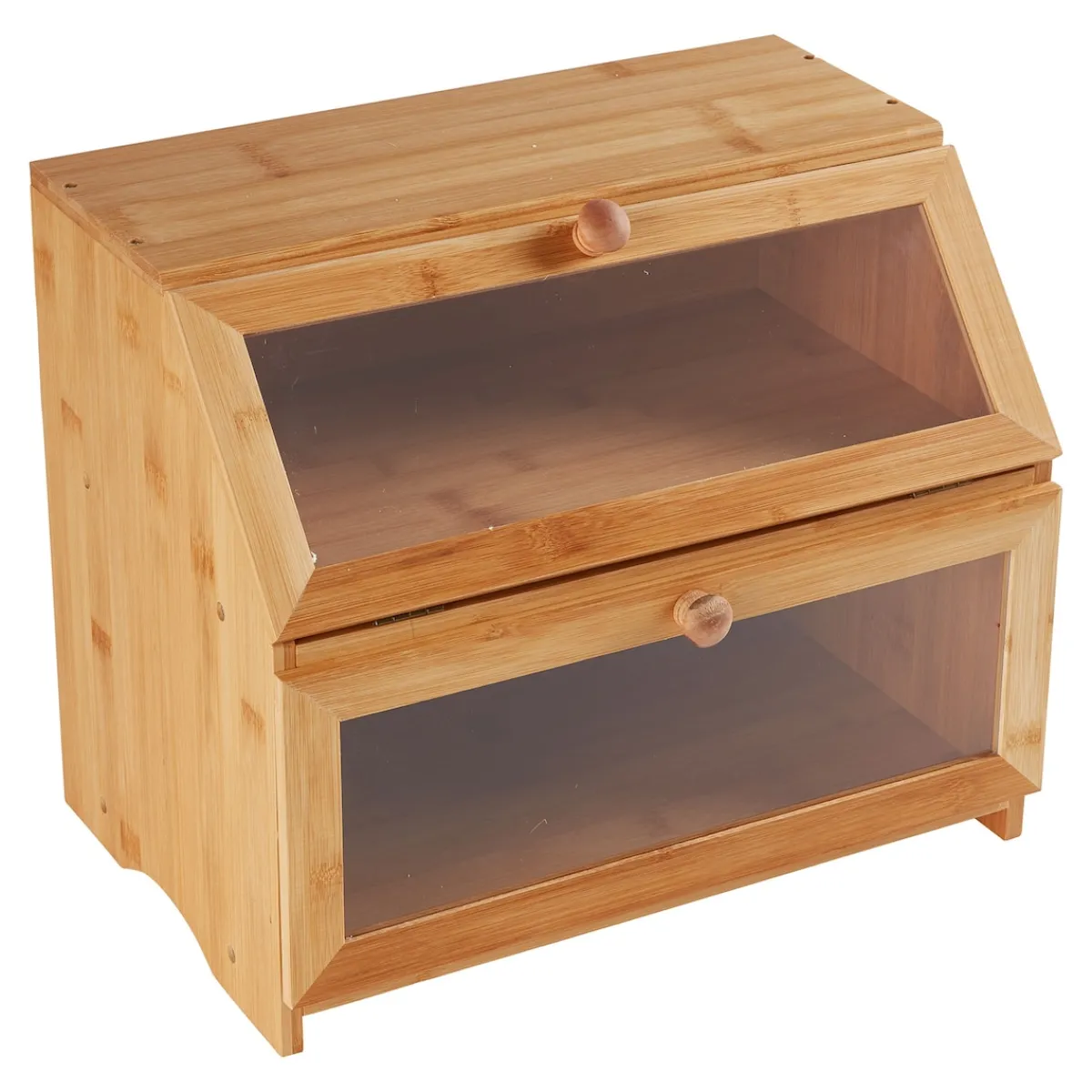 Die moderne Hausfrau Brotkasten mit 2 Fächern, Holz natur