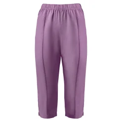 Damen Die moderne Hausfrau Capri-Schlupfhose mit Biese aubergine