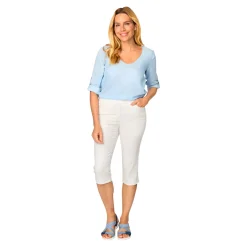 Damen Die moderne Hausfrau Capri-Schlupfjeans „Dunja“ weiß