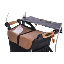 Die moderne Hausfrau Carbon Rollator inklusive Tasche, faltbar British Racing Green