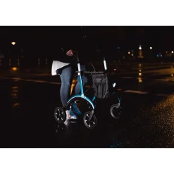 Die moderne Hausfrau Carbon Rollator inklusive Tasche, faltbar Midnight Blue