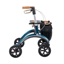 Die moderne Hausfrau Carbon Rollator inklusive Tasche, faltbar Midnight Blue