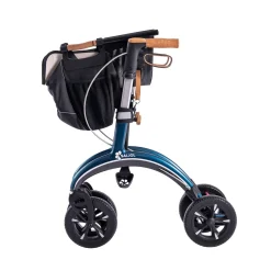 Die moderne Hausfrau Carbon Rollator inklusive Tasche, faltbar Midnight Blue