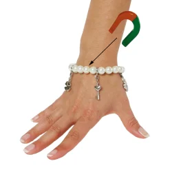 Damen Die moderne Hausfrau Charms Magnet Armband Weiß