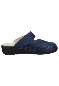 Damen Die moderne Hausfrau CHELVA Komfort Clogs blau