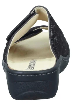 Damen Die moderne Hausfrau CHELVA Komfort Pantoletten schwarz