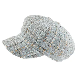 Damen Die moderne Hausfrau City-Mütze "Karo" blau
