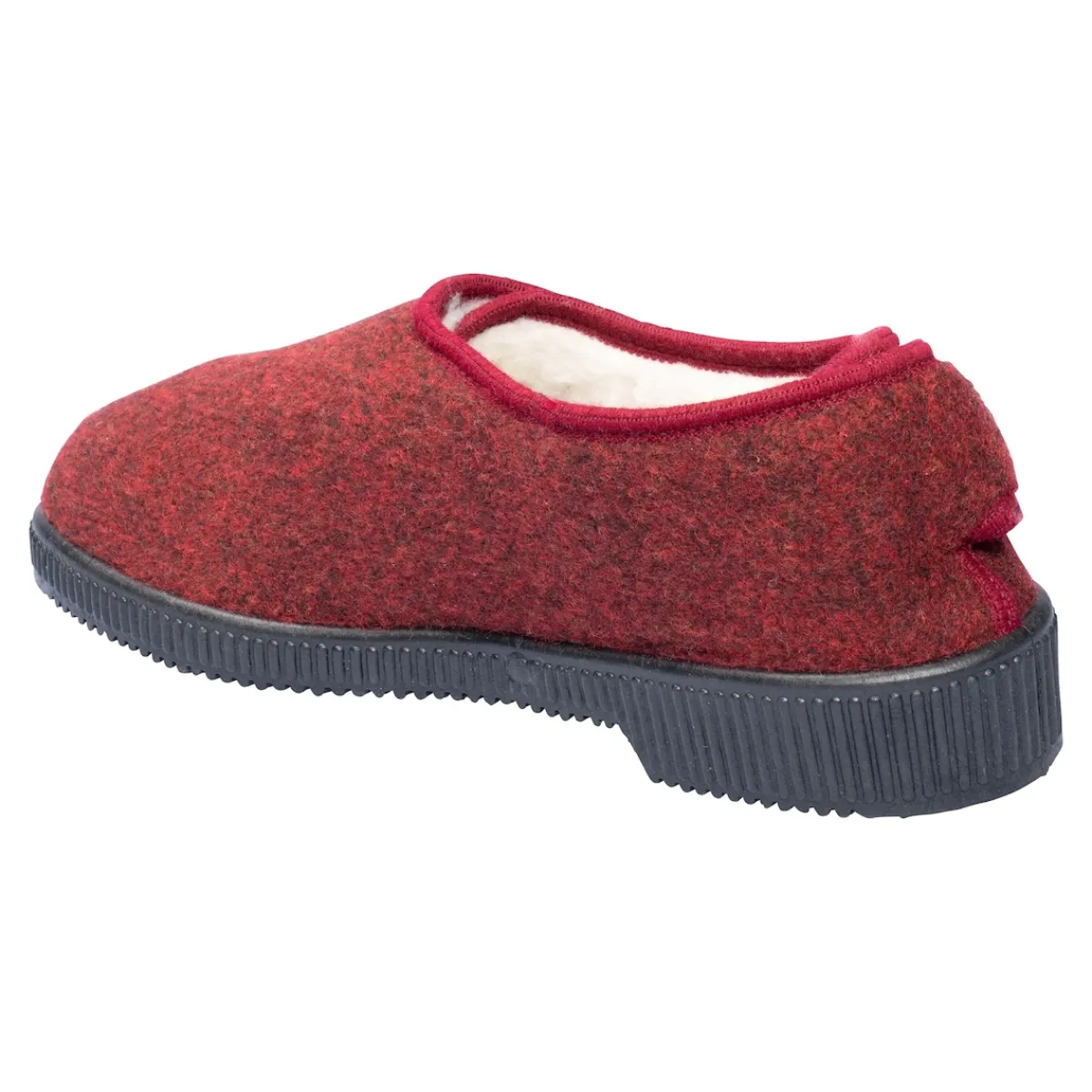 Damen Die moderne Hausfrau Damen-Hausschuh "Bonn" dunkelrot