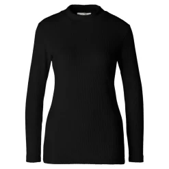 Damen Die moderne Hausfrau Damen-Pullover, gerippt schwarz