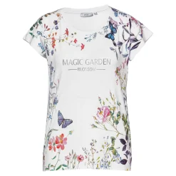 Damen Die moderne Hausfrau Damenshirt „Sommergarten“