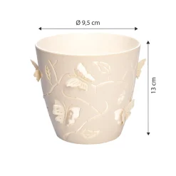 Die moderne Hausfrau 3D-Blumentopf beige