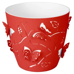 Die moderne Hausfrau 3D-Blumentopf rot