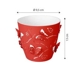 Die moderne Hausfrau 3D-Blumentopf rot