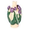 Die moderne Hausfrau 3D-Blumenvase lila Tulpen