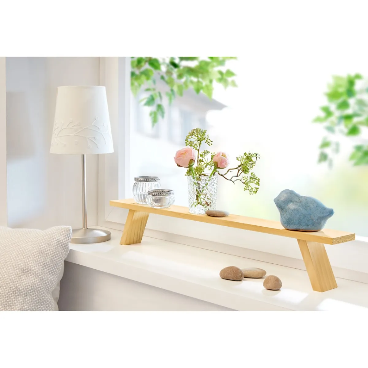 Die moderne Hausfrau Dekobank hellbraun