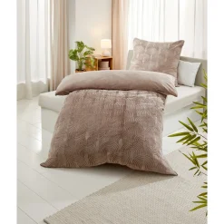 Die moderne Hausfrau Deluxe-Bettwäsche „Cashmerelike“, 2-teilig, 135x200 cm