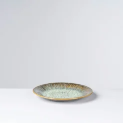 Die moderne Hausfrau Desserteller-Set, Steinzeug Flussufer blau, grün, braun