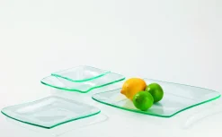 Die moderne Hausfrau Dessertteller 21 x 20 cm, Glas LA MUSICA