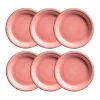 Die moderne Hausfrau Dessertteller-Set, Steingut LUMACA Koralle